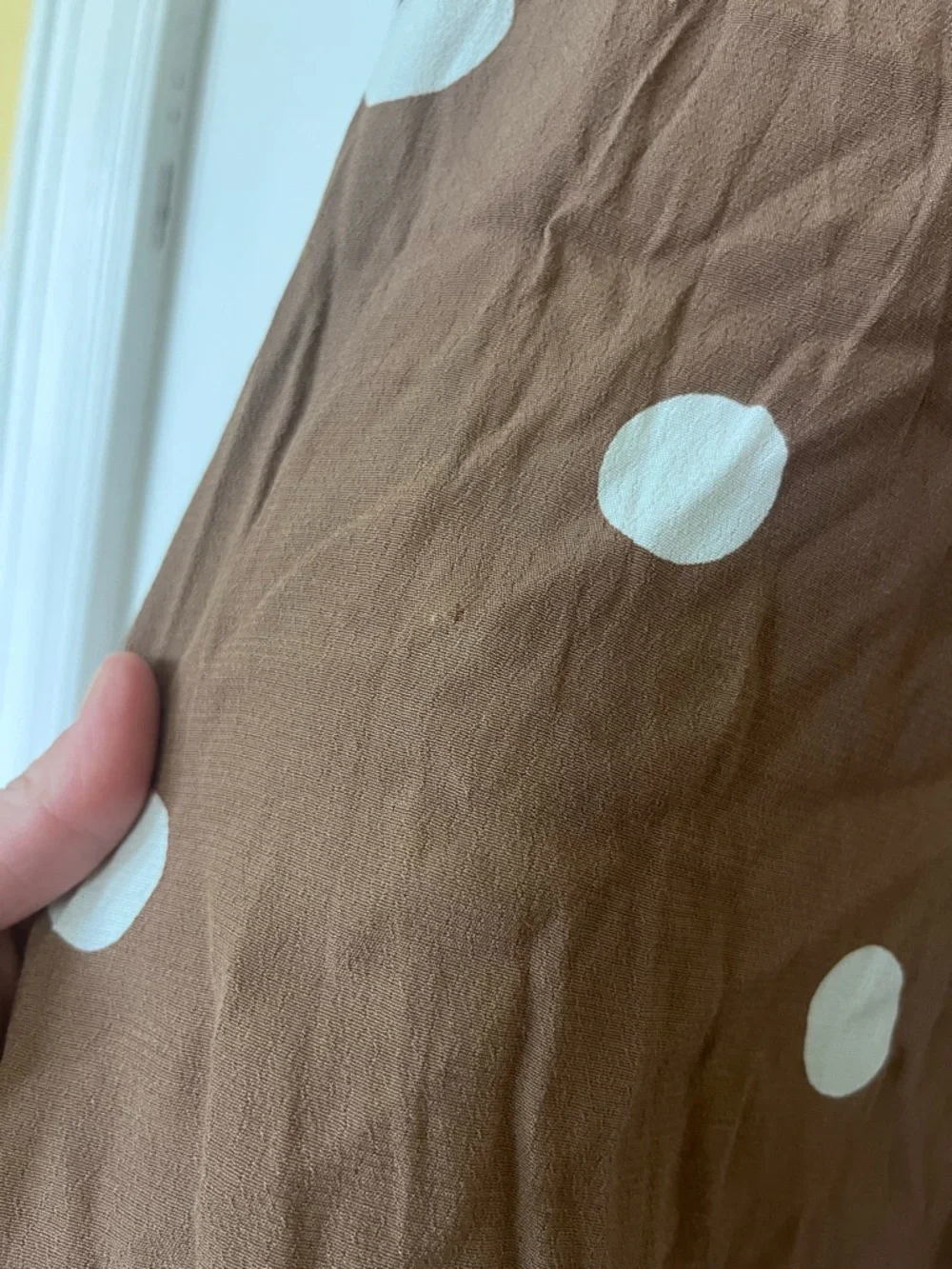 Anthropologie Bernice Cocoa Polka Dot Dress - Picture 6 of 9